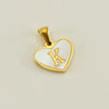 Wholesale Stainless Steel Heart Shaped Letter Pendant Clavicle Chain With Electroplating
