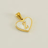 Wholesale Stainless Steel Heart Shaped Letter Pendant Clavicle Chain With Electroplating