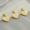 Wholesale Stainless Steel Heart Shaped Letter Pendant Clavicle Chain With Electroplating