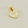 Wholesale Stainless Steel Heart Shaped Letter Pendant Clavicle Chain With Electroplating
