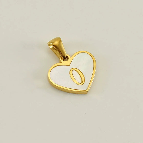 Wholesale Stainless Steel Heart Shaped Letter Pendant Clavicle Chain With Electroplating