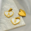 Wholesale Stainless Steel Heart Shaped Letter Pendant Clavicle Chain With Electroplating