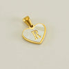 Wholesale Stainless Steel Heart Shaped Letter Pendant Clavicle Chain With Electroplating