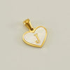 Wholesale Stainless Steel Heart Shaped Letter Pendant Clavicle Chain With Electroplating