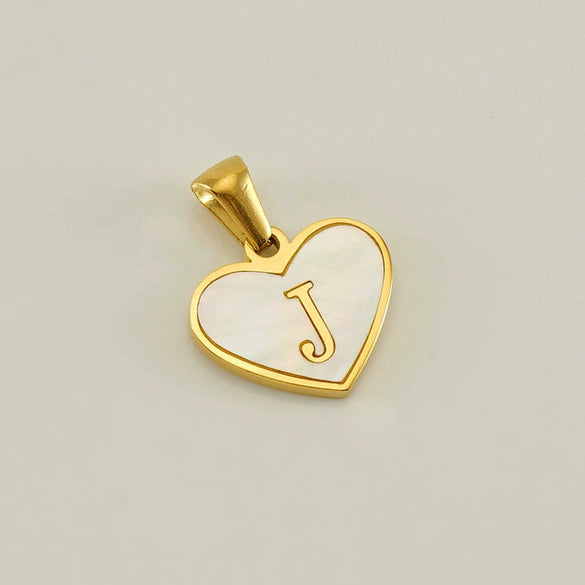Wholesale Stainless Steel Heart Shaped Letter Pendant Clavicle Chain With Electroplating