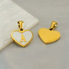 Wholesale Stainless Steel Heart Shaped Letter Pendant Clavicle Chain With Electroplating