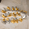 Wholesale Stainless Steel Heart Shaped Love Earrings With Contrast Color And Electroplating For Women