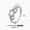 Wholesale Stainless Steel Heart Shaped Love Ring For Women With 18K Gold Plated Electroplating