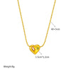 Wholesale Stainless Steel Heart Shaped Pendant Necklace With Electroplating For Women