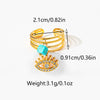 Wholesale Stainless Steel Heart Shaped Personality Devil's Eye Opening Ring Jewelry With Electroplating
