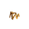 Wholesale Stainless Steel Heart Shaped Ring Electroplated Natural Hip Hop Style For Women