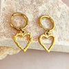 Wholesale Stainless Steel Heart Shaped Vintage High Sense Women's Earrings