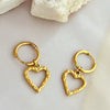 Wholesale Stainless Steel Heart Shaped Vintage High Sense Women's Earrings