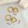 Wholesale Stainless Steel Heart Shaped Vintage High Sense Women's Earrings
