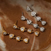 Wholesale 316 Stainless Steel Heart Shaped Zircon Long Pendant Earrings For Women Electroplated Light Luxury Style