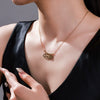 Wholesale Stainless Steel Heart Tassel Necklace 14K Goldplated Electroplating For Women