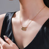 Wholesale Stainless Steel Heart Tassel Necklace 14K Goldplated Electroplating For Women