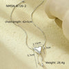 Wholesale Stainless Steel Heart Tassel Pendant Necklace With 18K Vacuum Electroplated Chain For Women