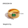 Wholesale Stainless Steel Heart Zircon Ring With Electroplating For Women