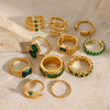 Wholesale Stainless Steel Heart Zircon Ring With Electroplating For Women