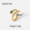 Wholesale Stainless Steel Heart Zircon Ring With Electroplating For Women
