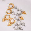 Wholesale Stainless Steel Heartshaped Detachable Eardrop Earrings For Women Retro Fashion Electroplated