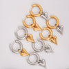 Wholesale Stainless Steel Heartshaped Detachable Eardrop Earrings For Women Retro Fashion Electroplated