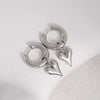 Wholesale Stainless Steel Heartshaped Detachable Eardrop Earrings For Women Retro Fashion Electroplated
