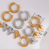 Wholesale Stainless Steel Heartshaped Detachable Eardrop Earrings For Women Retro Fashion Electroplated