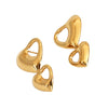 Wholesale Stainless Steel Heartshaped Electroplated Earrings With Geometric Design For Women