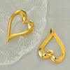 Wholesale Stainless Steel Heartshaped Electroplated Fashion Retro Women's Earrings