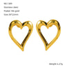 Wholesale Stainless Steel Heartshaped Electroplated Fashion Retro Women's Earrings