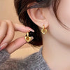 Wholesale Stainless Steel Heartshaped Electroplated Love Earrings For Women Sweet Exquisite Fashion Design