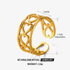 Wholesale Stainless Steel Heartshaped Electroplated Love Opening Ring For Women