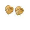 Wholesale Stainless Steel Heartshaped Electroplated Women's Earrings
