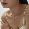 Wholesale Stainless Steel Heartshaped Geometric Light Luxury Electroplated Clavicle Necklace For Women