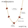 Wholesale Stainless Steel Heartshaped Geometric Light Luxury Electroplated Clavicle Necklace For Women
