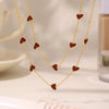 Wholesale Stainless Steel Heartshaped Geometric Light Luxury Electroplated Clavicle Necklace For Women