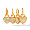 Wholesale Stainless Steel Heartshaped Geometric Pendant Earrings For Women With 18K Gold Plating