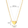 Wholesale Stainless Steel Heartshaped Geometric Pendant Necklace With Electroplating Treatment And Snake Bone Chain