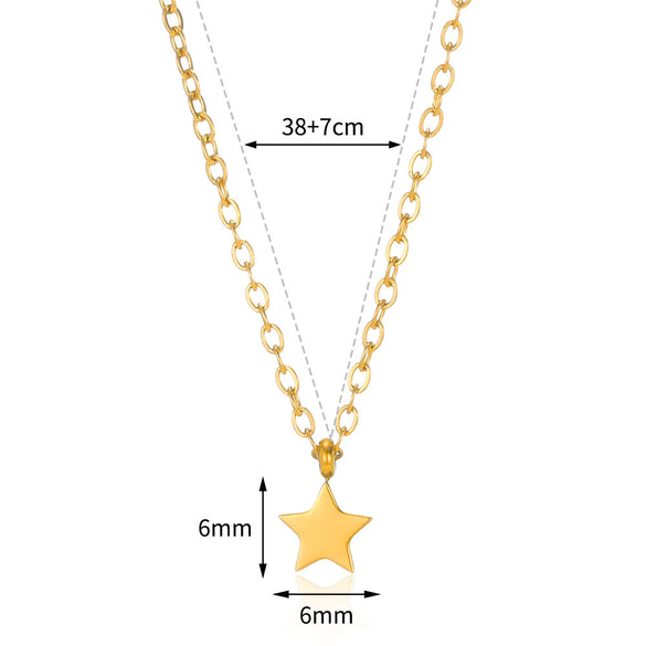Wholesale Stainless Steel Heartshaped Geometric Pendant Necklace With Electroplating Treatment And Snake Bone Chain