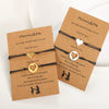 Wholesale Stainless Steel Heartshaped Handwoven Friendship And Parentchild Bracelet