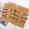Wholesale Stainless Steel Heartshaped Handwoven Friendship And Parentchild Bracelet