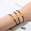 Wholesale Stainless Steel Heartshaped Handwoven Friendship And Parentchild Bracelet