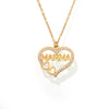 Wholesale Stainless Steel Heartshaped Letter Clavicle Necklace With Electroplating Treatment Light Luxury Style