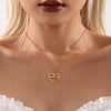 Wholesale Stainless Steel Heartshaped Letter Clavicle Necklace With Electroplating Treatment Light Luxury Style