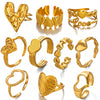 Wholesale Stainless Steel Heartshaped Love Ring Electroplated For Women