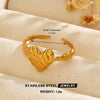 Wholesale Stainless Steel Heartshaped Love Ring Electroplated For Women