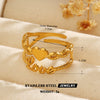 Wholesale Stainless Steel Heartshaped Love Ring Electroplated For Women