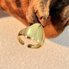 Wholesale Stainless Steel Heartshaped Retro Ring Electroplating Treatment Unisex Hand Jewelry